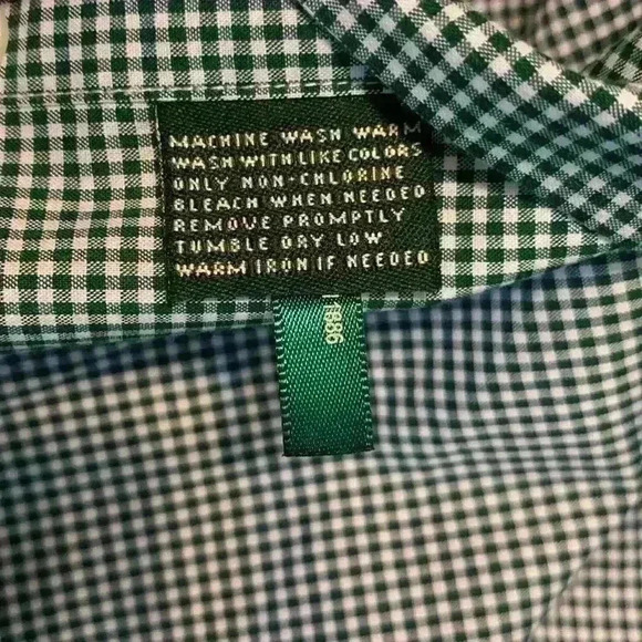 Lauren by Ralph Lauren gingham button down sz 17 office business casual workwear - Picture 7 of 7